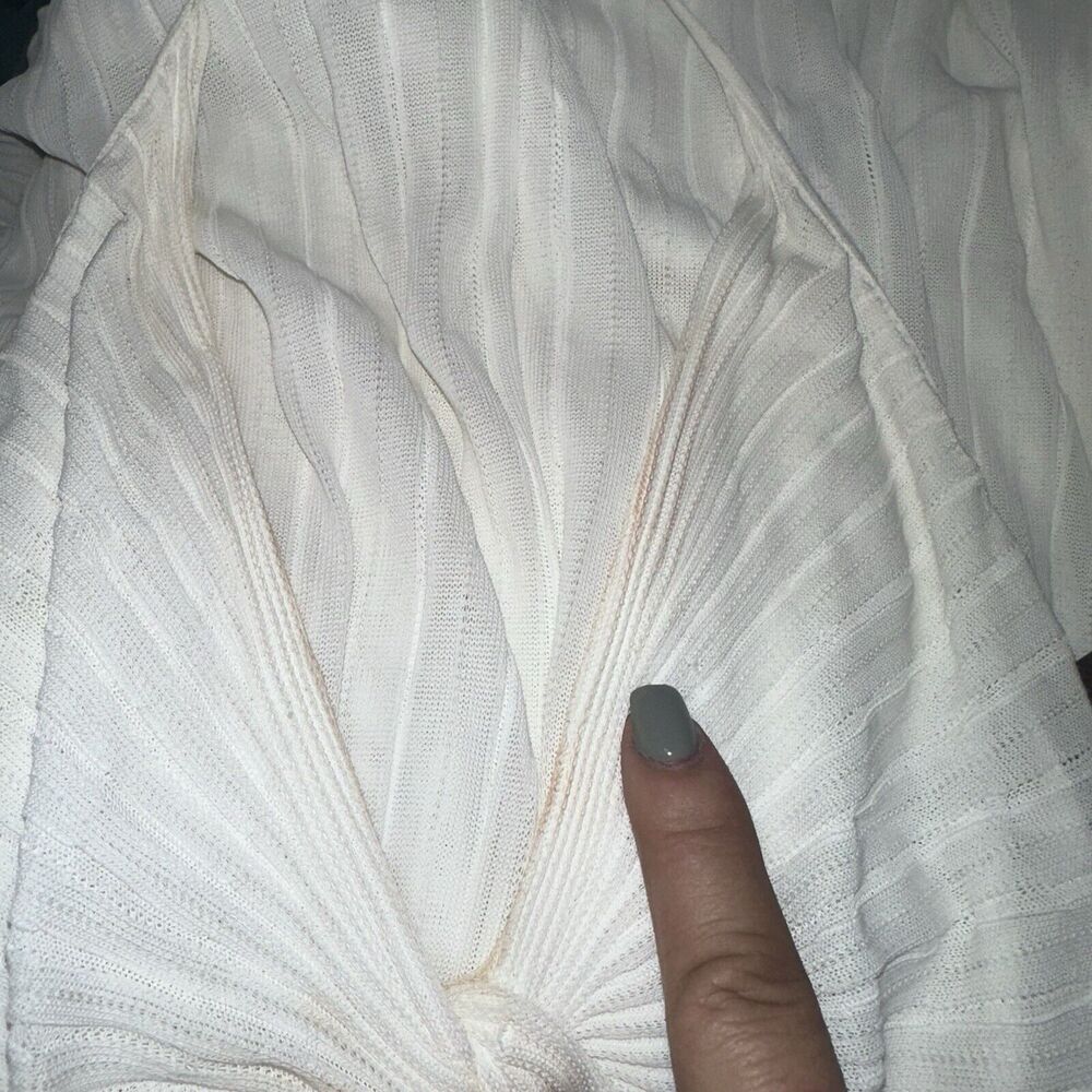 NWT Authentic GUCCI Ivory Pleated Halter V-Neck Stretch Dress Size Medium - Picture 4 of 12